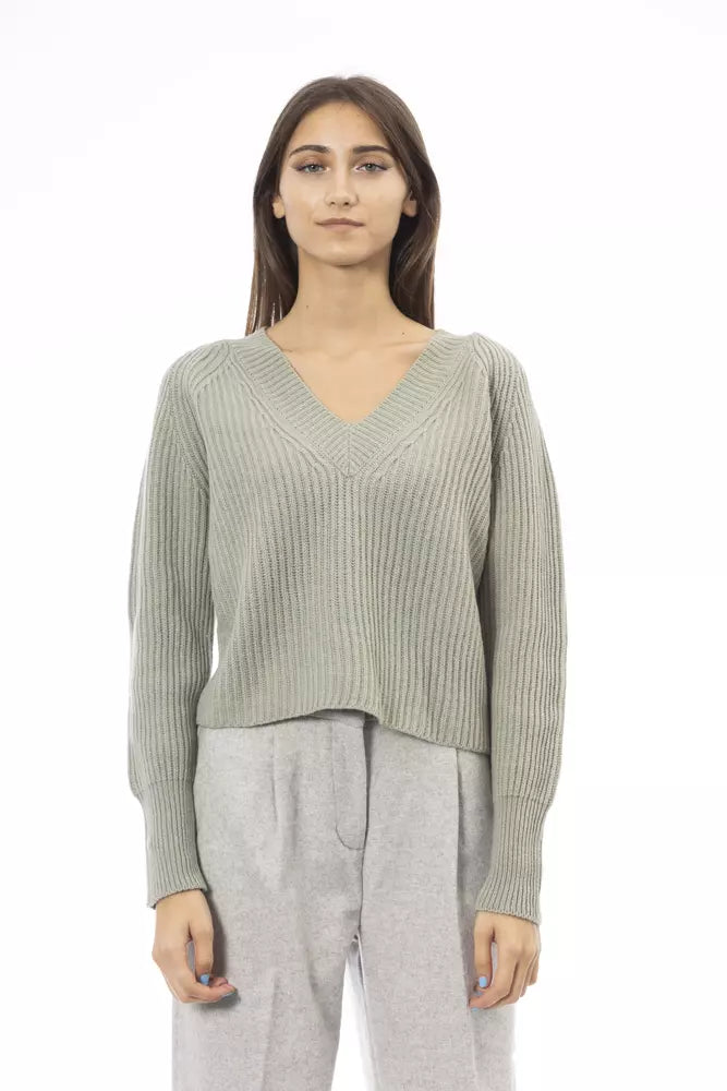 Fleece Knit TopsAlpha Studio  Wool Women's Sweater