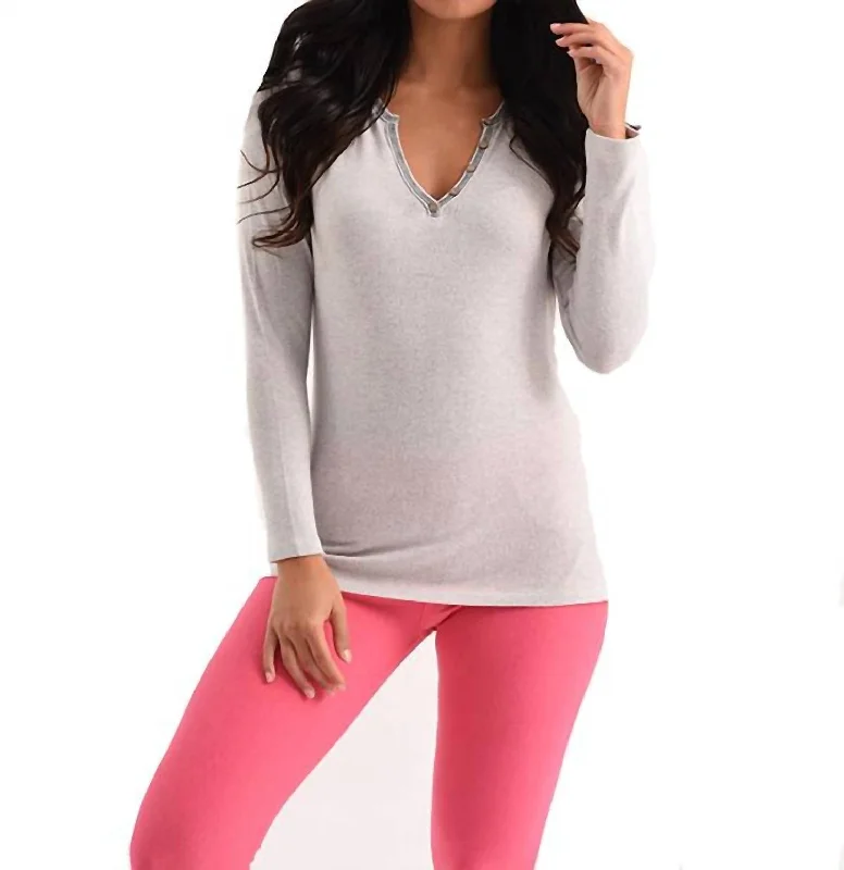 Running Knit TopsJackson Long Sleeve Kashmira Top In Gray