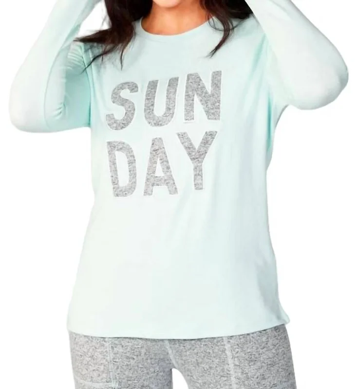 Urban Knit TopsLong Sleeve Sunday Crew In Mist