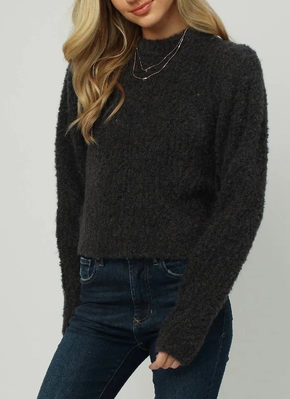 Plush Knit TopsMadison Crewneck Sweater In Night Times