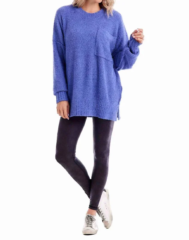 High-Fashion Knit TopsRome Chenille Sweater In Blue