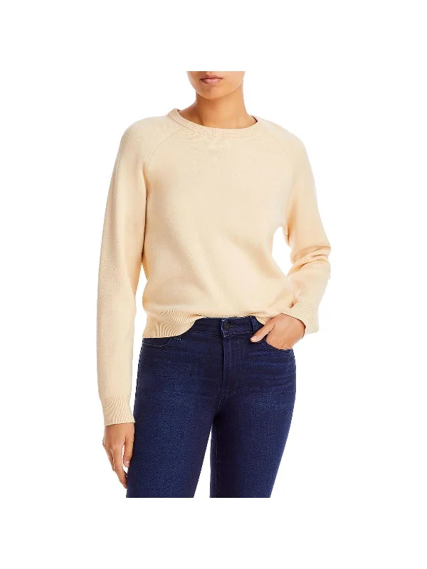 Velvet Knit TopsWomens Crewneck Comfy Pullover Sweater