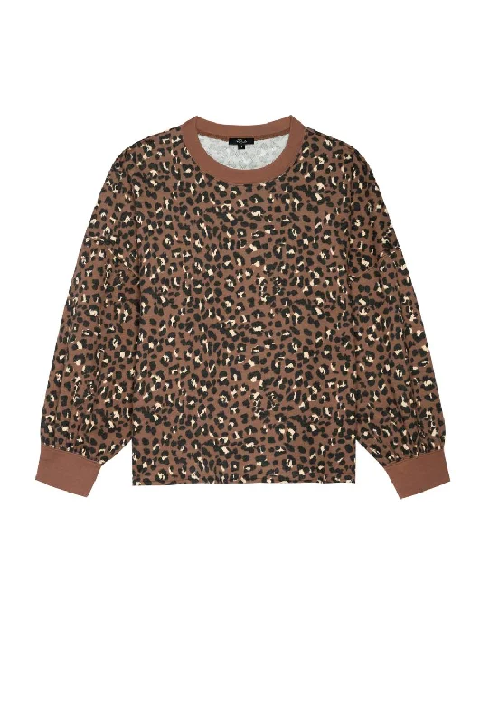 Punk Knit TopsWomens Reeves Sweater In Mountion Leopard