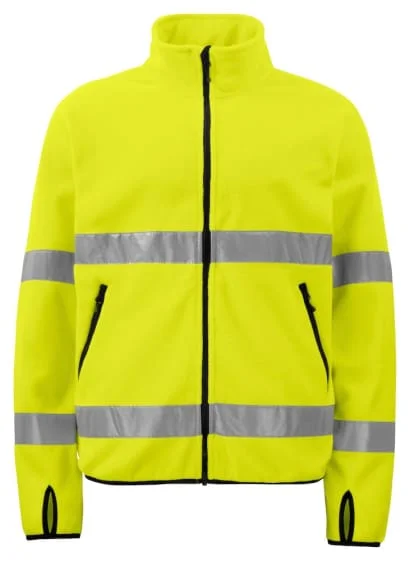 Beaded Jackets6327 High-Vis Polar Fleece Jacket by Projob - EN ISO 20471 Class 3 Certified