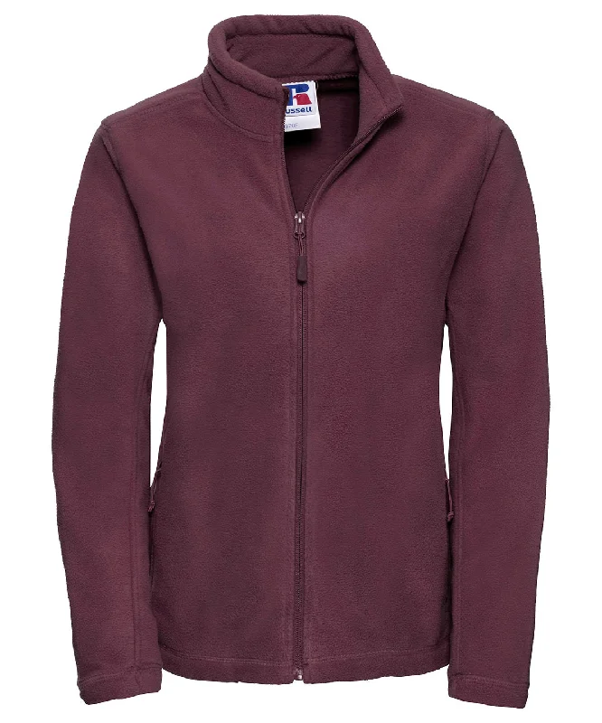 Branded JacketsBurgundy - Women's full-zip outdoor fleece