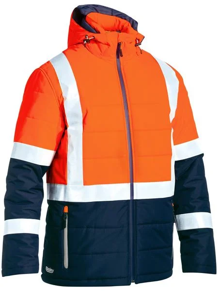 Cropped JacketsBisley Taped Two Tone Hi Vis Puffer Jacket(BJ6929HT)