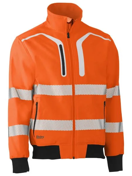 Mesh JacketsBisley Hi Vis 2 Taped Soft Shell Bomber Jacket BJ6979T