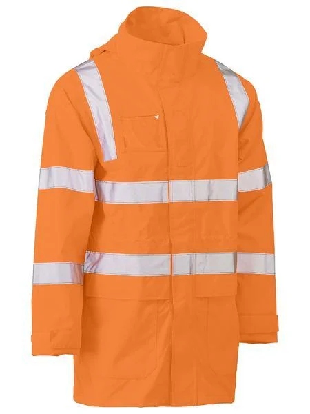 Work JacketsBisley Taped Hi Vis Rail Wet Weather Jacket (BJ6964T)