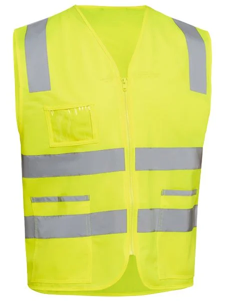 Ruffled JacketsBisley Taped Hi Vis Safety Zip Vest( BV0341T)