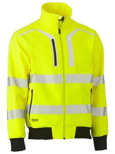 Winter JacketsBisley Taped Hi Vis Soft Shell Bomber Jacket (BJ6979T)