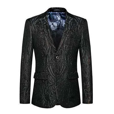 Beaded JacketsMen Blazer - Black Sequin Blazer