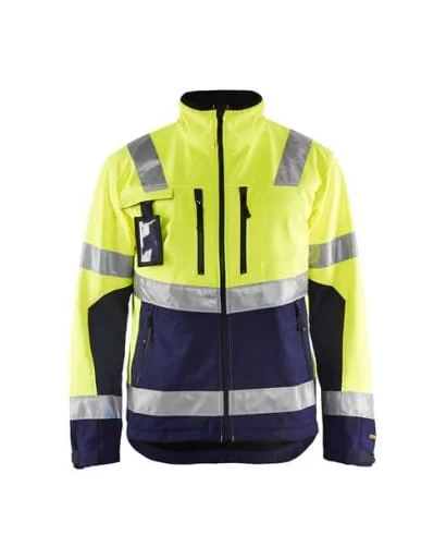 Zippered JacketsBlaklader Workwear High Visibility 3 Layer Softshell Jacket - Class 2 Reflective - 4900