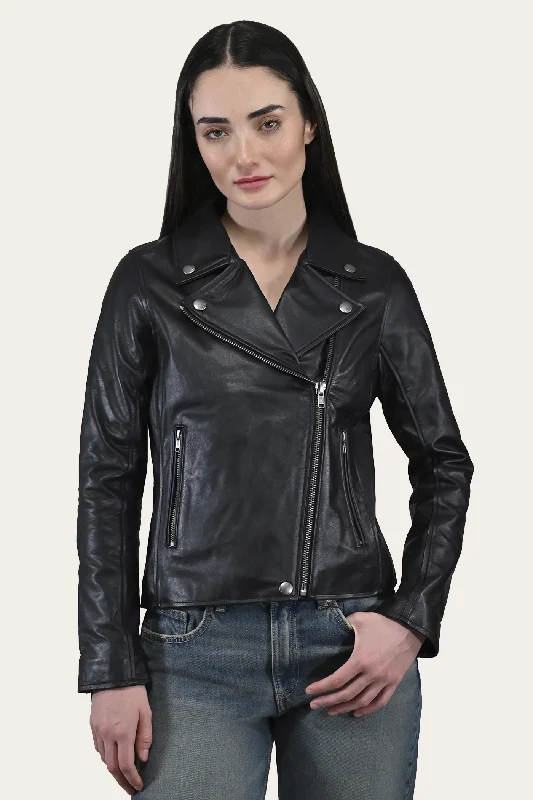 Rain JacketsClassic Biker Leather Jacket