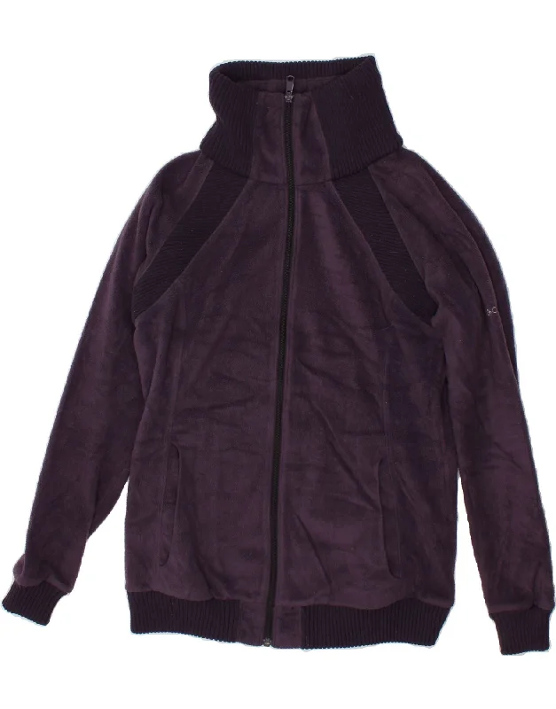 Button-Up JacketsCOLUMBIA Womens Fleece Jacket UK 16 Large Purple Polyester