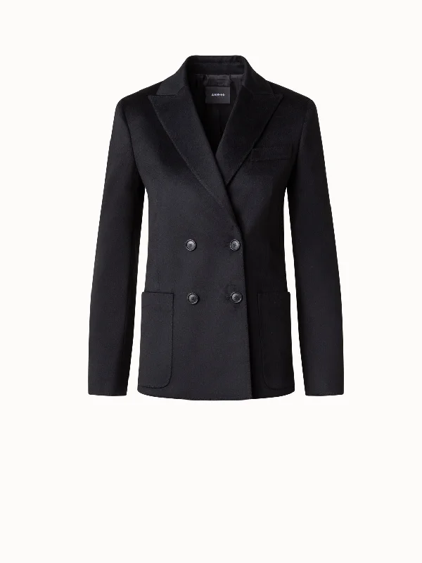 Statement JacketsDouble-Breasted Jacket in 100% Cashmere