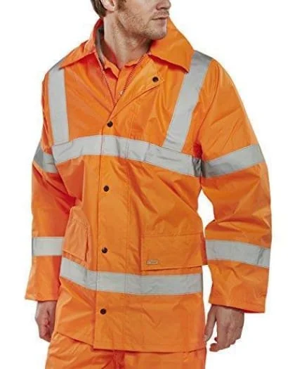 Cashmere JacketsBSeen Lightweight Hi Vis Waterproof Jacket En471 Beeswift Tj8