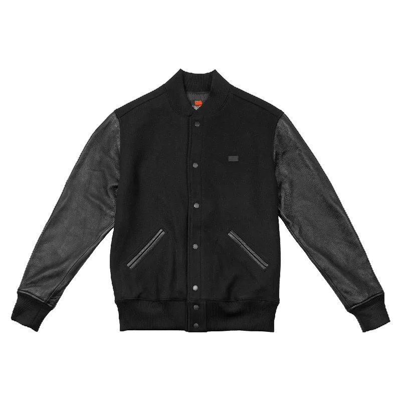 Hooded JacketsMarathon Letterman Jacket - Black