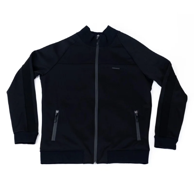 Ribbed Cuff JacketsMarathon Lifestyle Tonal Track Jacket - Black