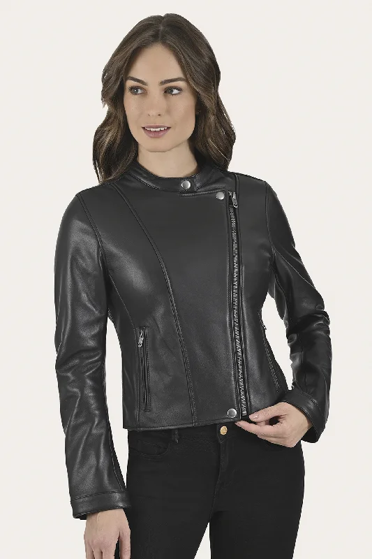 Safari JacketsModern Biker-racer Leather Jacket