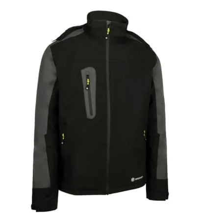 Recycled Fabric JacketsPembroke Flex Padded Waterproof Stretch Rain Jacket Black/grey-SFPRJBLGY