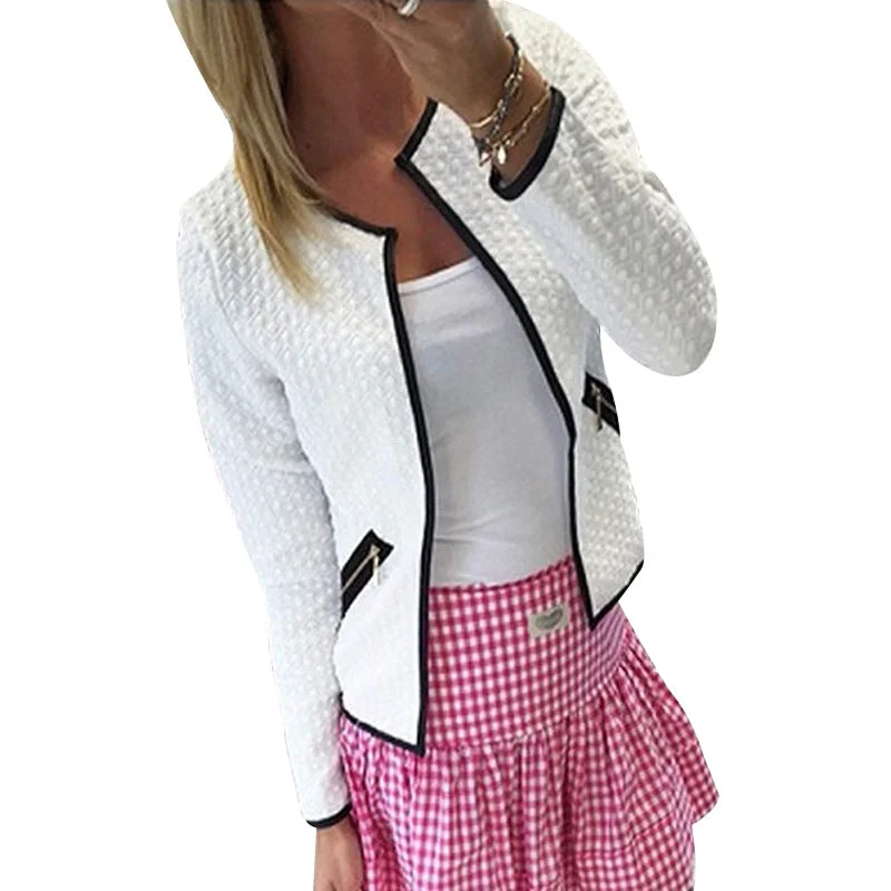 Tasseled JacketsWomen Basic Long Sleeve Jacket