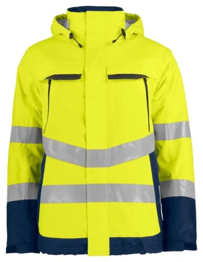 Hooded JacketsProjob 6441 High Visibility Waterproof Work Jacket padded and functionaL