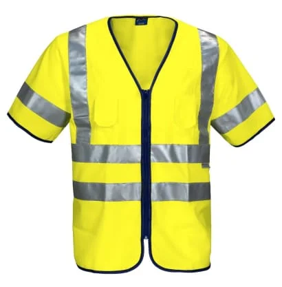 Work JacketsHigh-Vis Class 3 Zip-Up Vest with Adjustable Fit