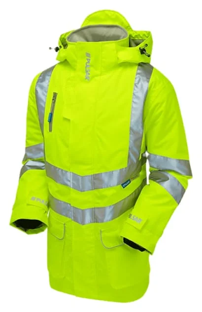 Faux Leather JacketsPULSAR Hi Viz Unlined Waterproof Storm Coat-P421