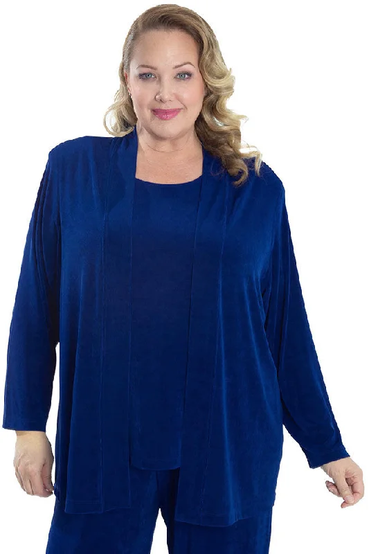 Recycled Fabric JacketsVikki Vi Classic Royal Blue Kimono Jacket