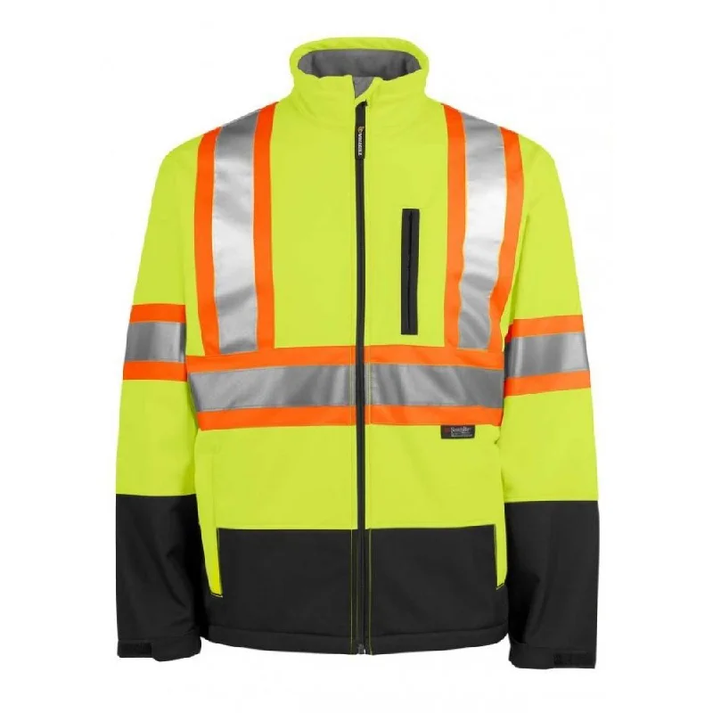 Button-Up JacketsWomen's Terra Hi Vis Softshell Jacket 116516WYL - Yellow