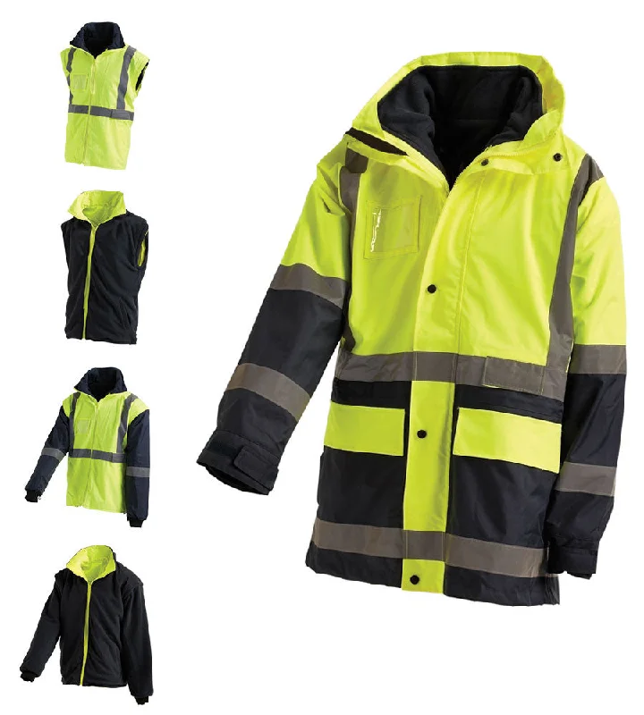 Down JacketsWorkit Hi Vis 2 Tone 5-In-1 Jacket 3004