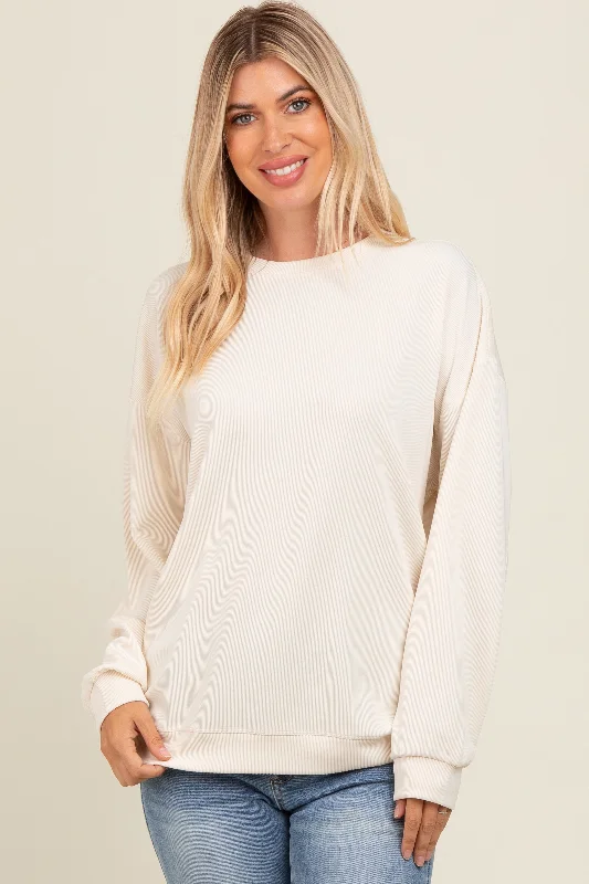 Reversible HoodiesIvory Drop Shoulder Sweatshirt