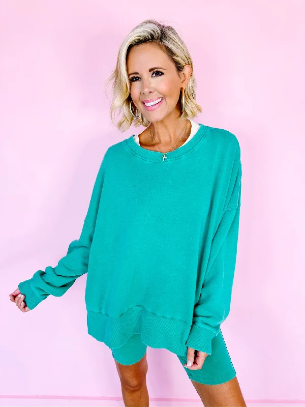 Luxury HoodiesJUST RELAX TERRY SWEATSHIRT - KELLY GREEN