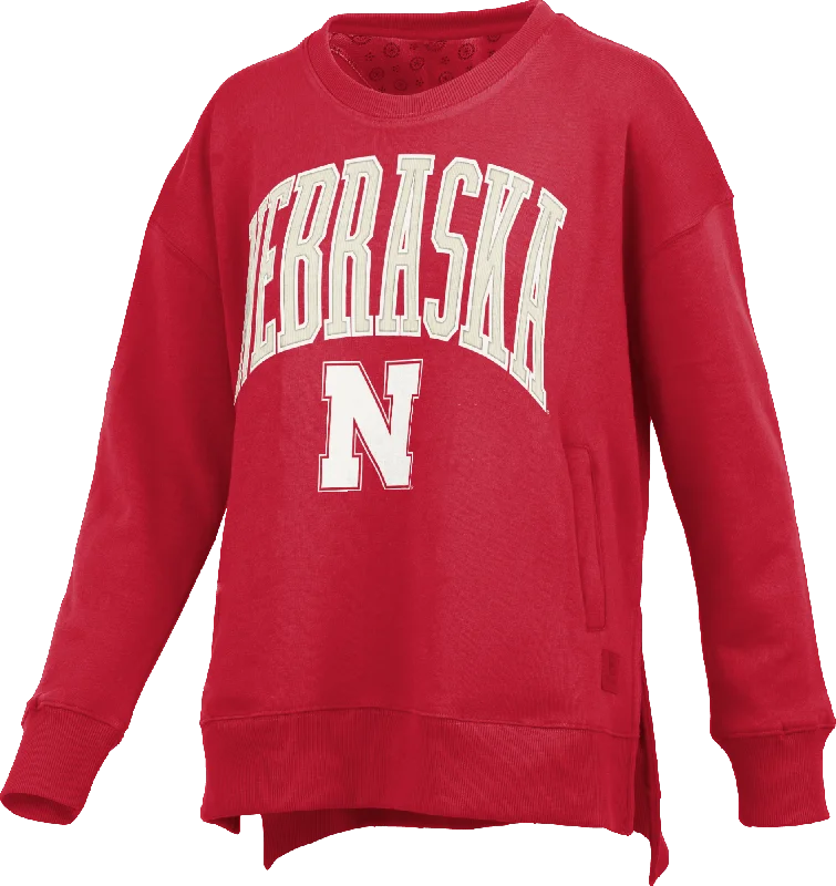 Retro HoodiesWomen's Nebraska Huskers Venice Cozy Fleece Sweatshirt