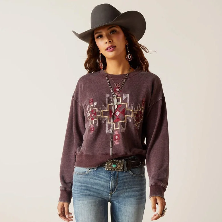 Fleece SweatshirtsAriat Women's Larson Sweatshirt in Clove Brown