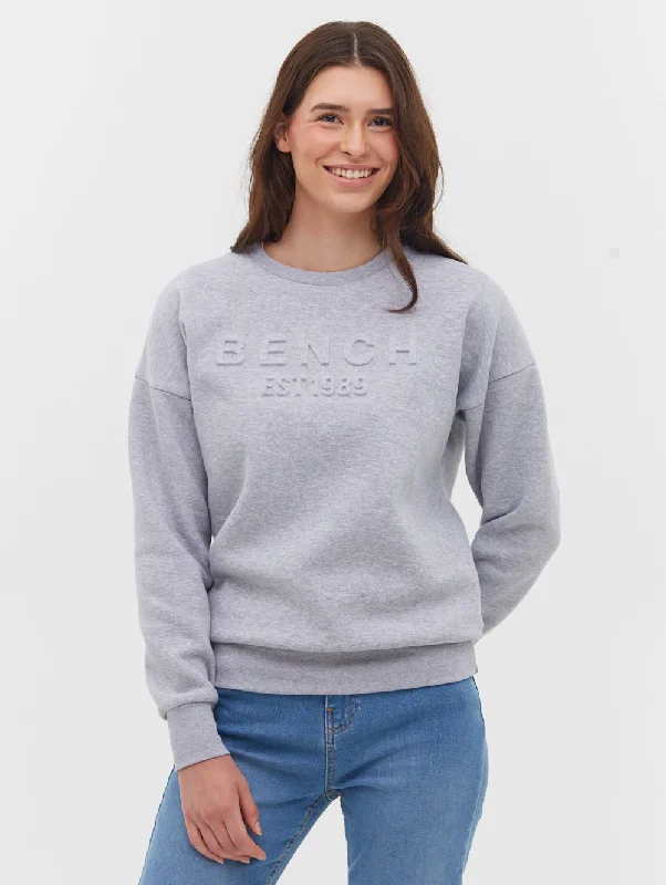 Cashmere HoodiesAvyanna Deboss Logo Crew Neck Sweatshirt