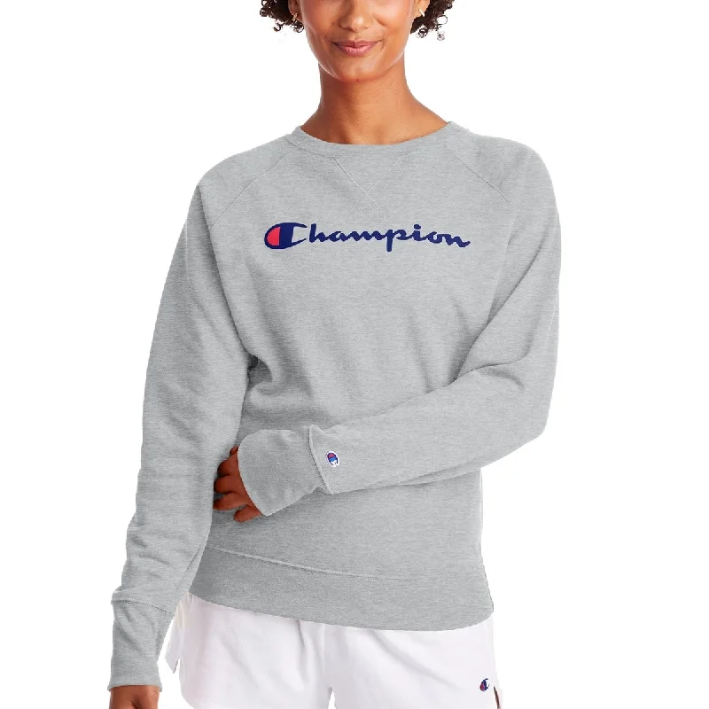 Sherpa-Lined HoodiesChampion Women's Powerblend Signature Graphic Sweatshirt Gray Size 2X