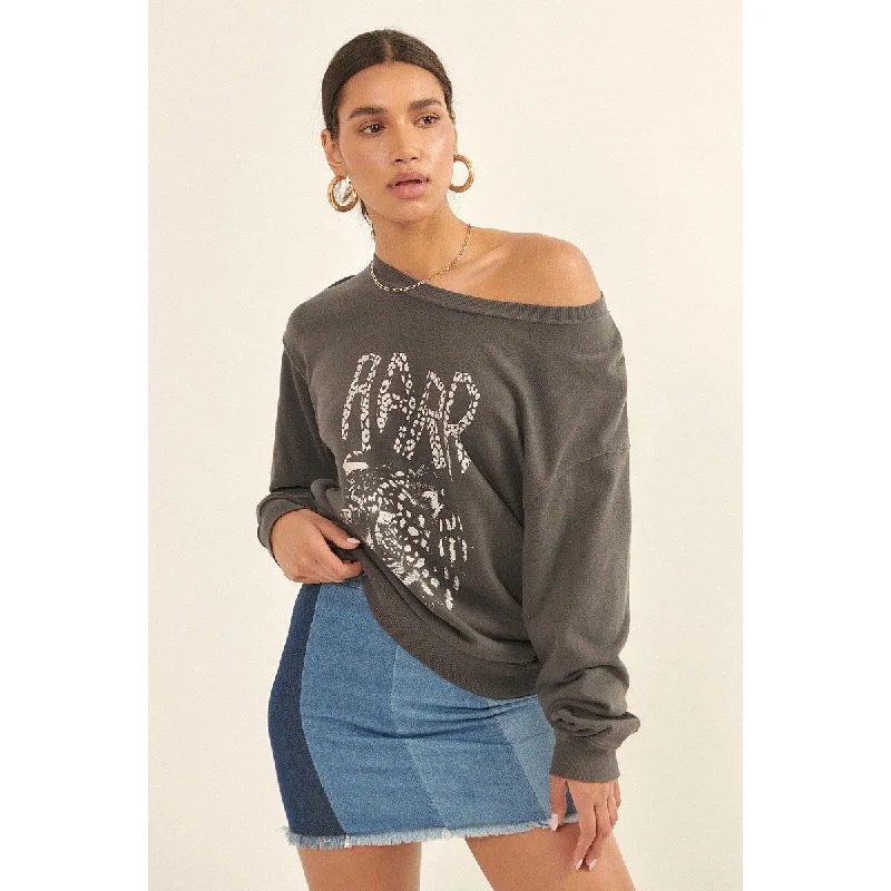 Tie-Dye HoodiesCotton A Garment Dyed French Terry Graphic Sweatshirt with Long Sleeves