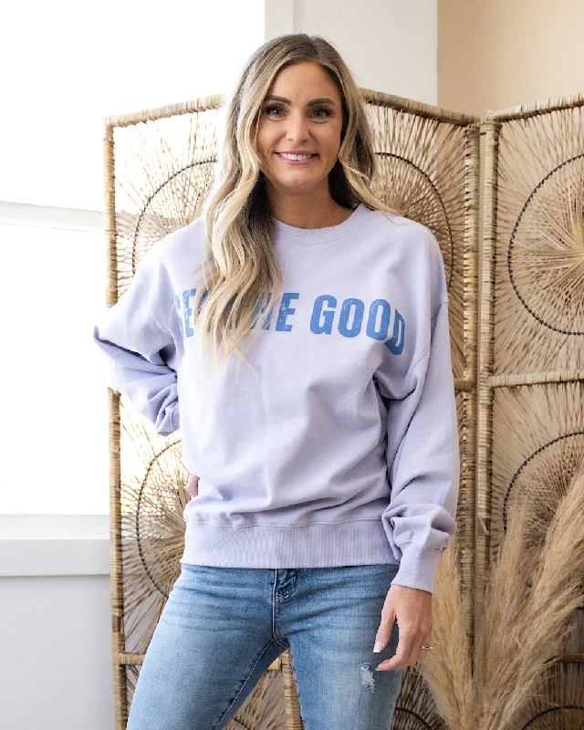 Outdoor SweatshirtsSee the Good Periwinkle Sweatshirt FINAL SALE