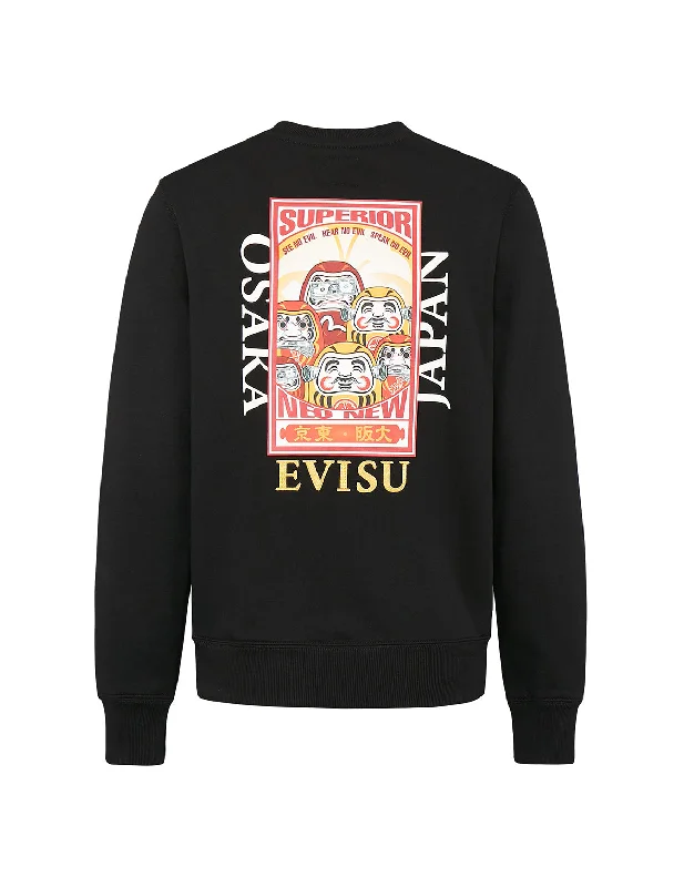 Cultural SweatshirtsThree Wise Darumas Poster Print Sweatshirt