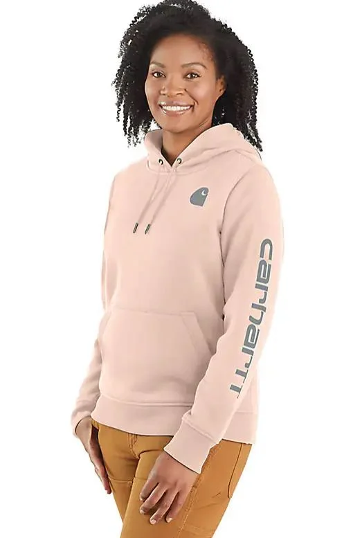 Asymmetrical HoodiesWomen's Relaxed Fit Midweight Logo Sleeve Graphic Sweatshirt