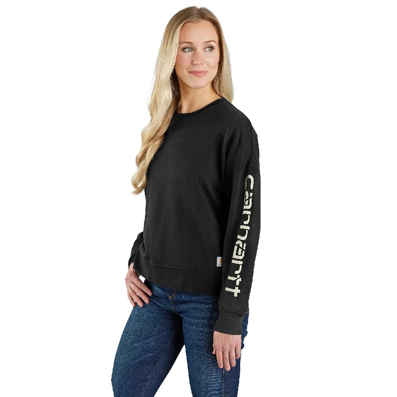 Sequined HoodiesWomen's TENCEL Fiber Series Loose Fit Sleeve Graphic Sweatshirt