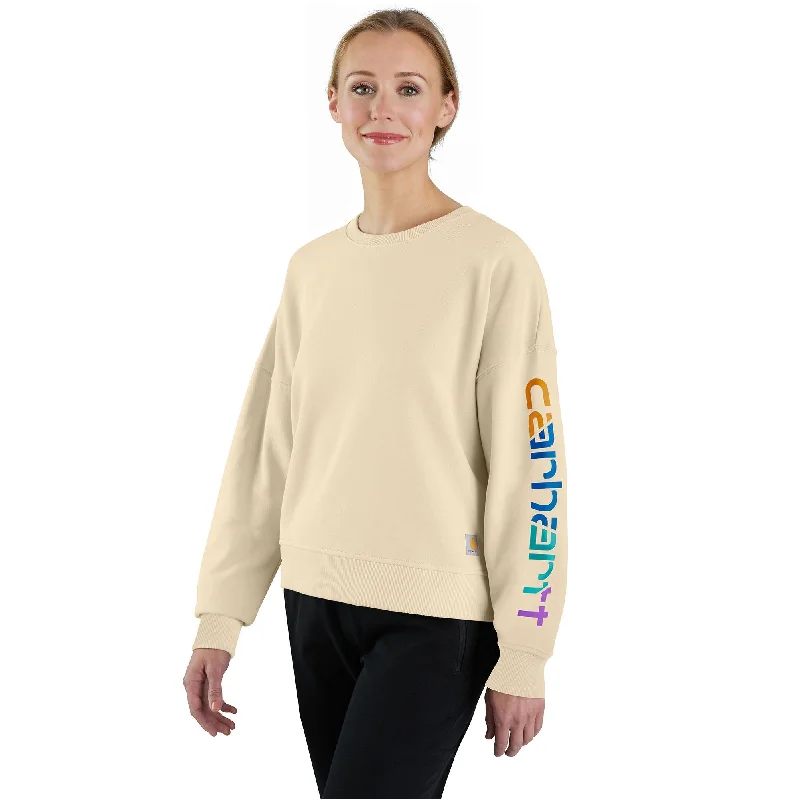 Painted HoodiesWomen's TENCEL Fiber Series Loose Fit Sleeve Graphic Sweatshirt