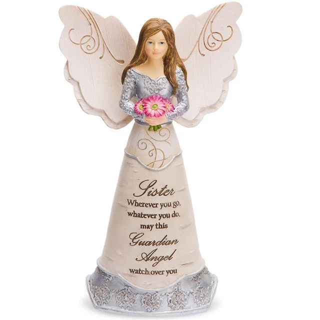 6" Sister Guardian Angel Watch Over You Figurine