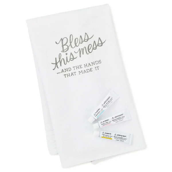 Hallmark Bless This Mess Tea Towel Handprint Kit