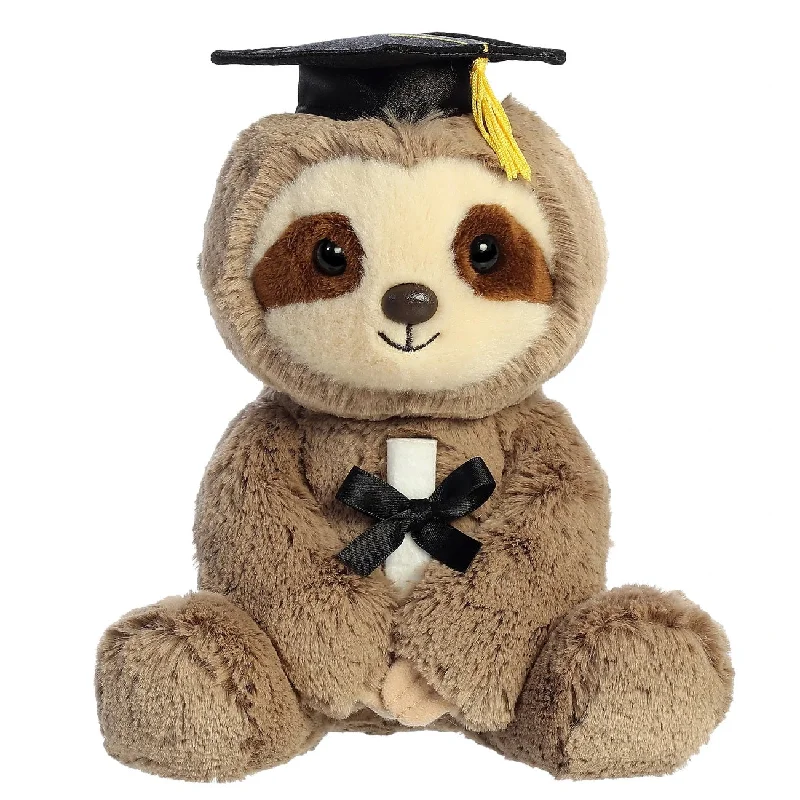 Graduation Sloth Stuffed Plush 10" with Diploma and Cap