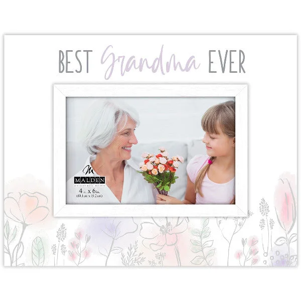 Malden Best Grandma Ever Watercolor Picture Frame, 4x6