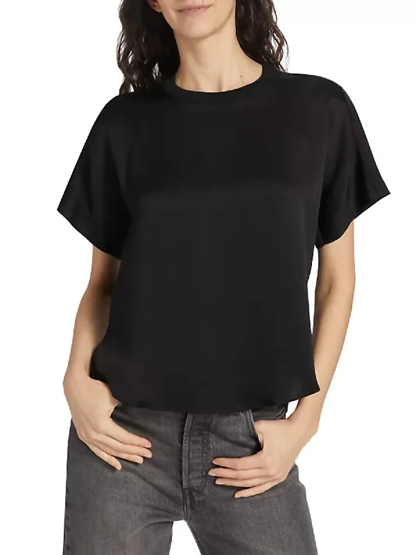 Metallic T-ShirtsAddy Combo T-Shirt In Black