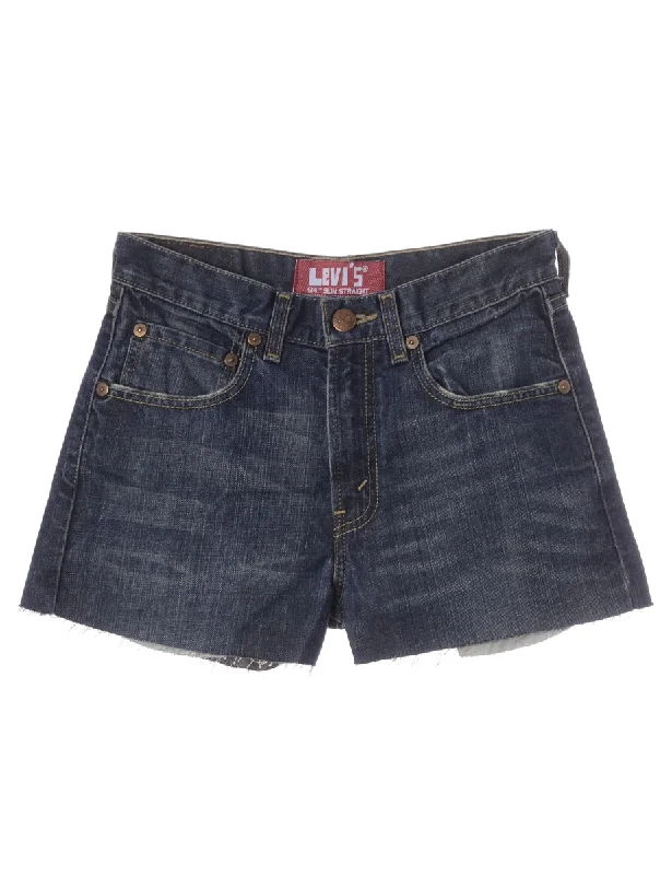 Blended Fabric T-ShirtsLabel Molly Frayed Denim Shorts - W28