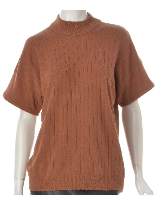 Button-Up T-ShirtsLabel Sandy Short Sleeve Turtle Neck